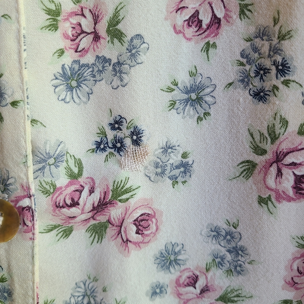 Vintage Ditsy Floral Button Up Maxi Dress - Picture 11 of 14